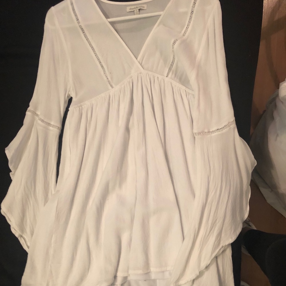 Long sleeve white sundress